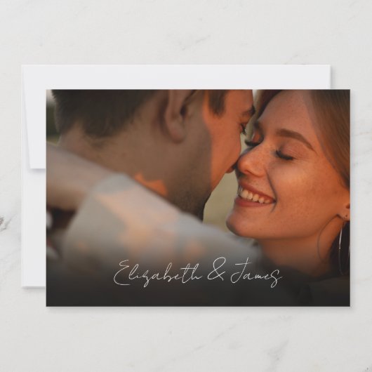 私の人間が結婚している犬の2つの写真結婚s セーブザデート (裏面)