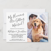 私の人間が結婚するペットモダンの写真 招待状 (正面)
