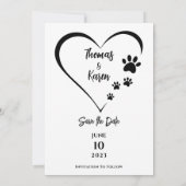 私の人間が結婚する日付を保存 招待状 (裏面)