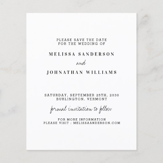 私の人間が結婚する犬は日付カードを保存 (裏面)