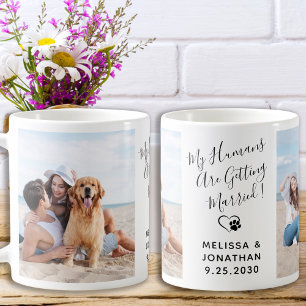 私の人間が結婚する2つのペット犬の写真 コーヒーマグカップ