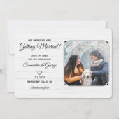 私の人間が結婚 – 犬セーブ・ザ・デート 招待状 (正面)