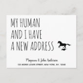 私の人間と私は新しいアドレス馬を移動している 案内ポストカード (正面)