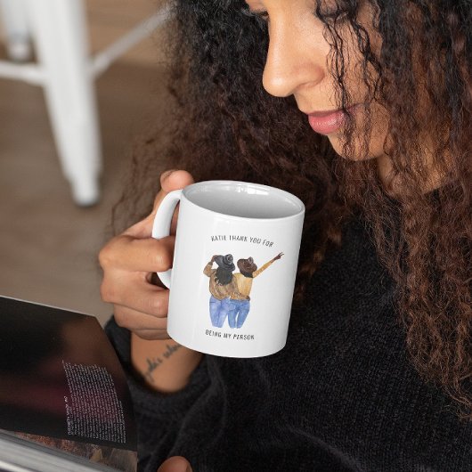 私の人間になってくれてありがとう |友最高の人 コーヒーマグカップ