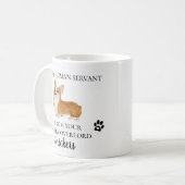 私の人間の召使いおもしろい犬ギフトコルギ コーヒーマグカップ (正面左)