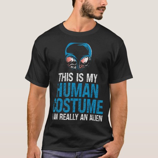 私の人間の衣装で人間の生き物のエイリアン Tシャツ (正面)