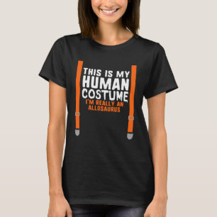 私の人間の衣装は本当にアロサウルスハロウィー Tシャツ