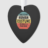 私の人間の衣装は本当に極熊のハロウィーンだ オーナメント (正面)