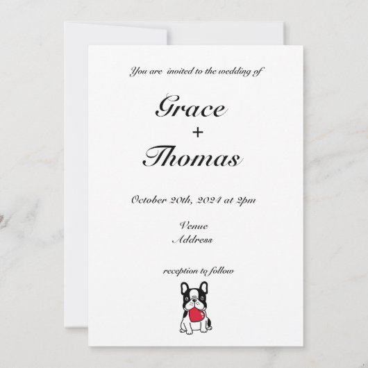 私の人間はことわざ私たちは犬の写真をする 招待状 (裏面)