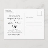 私の人間はデートを除いて結婚している犬を得ている 案内ポストカード (裏面)