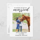 私の人間は日付を除いて結婚している馬を取得している 案内ポストカード (正面/裏面)