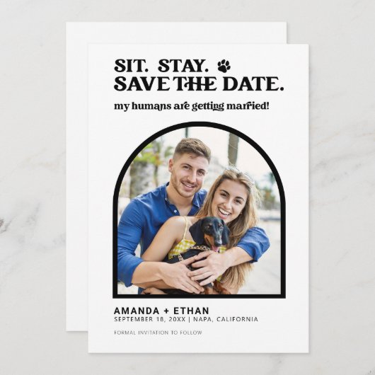 私の人間は犬と結婚してい結婚る セーブザデート (正面/裏面)
