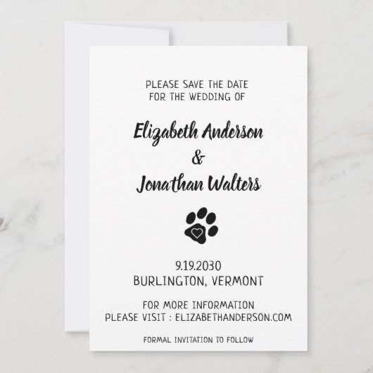 私の人間は犬と結婚してい結婚る セーブザデート (裏面)