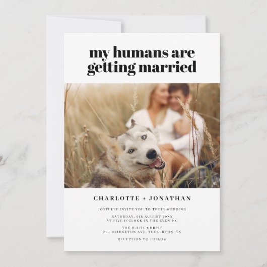 私の人間は結婚しおもしろいてい結婚る 招待状 (正面)