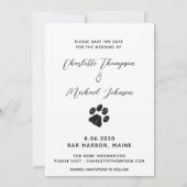 私の人間は結婚した犬の結婚写真を撮る セーブザデート (裏面)