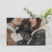 私の人間は結婚しているペットの写真 案内状 (スタンド正面)