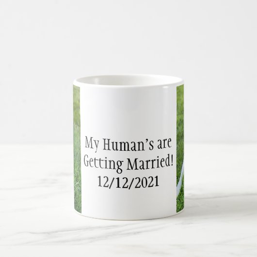 私の人間は結婚している犬の写真を取得している コーヒーマグカップ (中央)