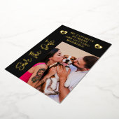 私の人間は結婚している犬の写真結婚の 箔招待状 (回転した状態)