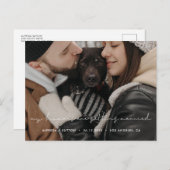私の人間は結婚している犬の写真 案内ポストカード (正面/裏面)