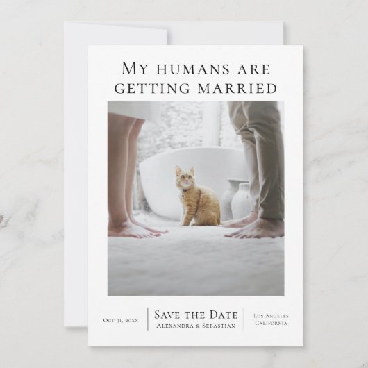 私の人間は結婚し結婚ていパーソナライズされたる セーブザデート (正面)