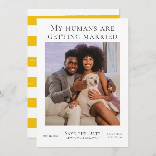 私の人間は結婚し結婚ていパーソナライズされたる セーブザデート (正面/裏面)