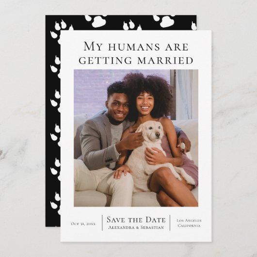 私の人間は結婚し結婚ていパーソナライズされたる セーブザデート (正面/裏面)