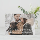 私の人間は結婚するモダンタイポグラフィ 案内状 (スタンド正面)