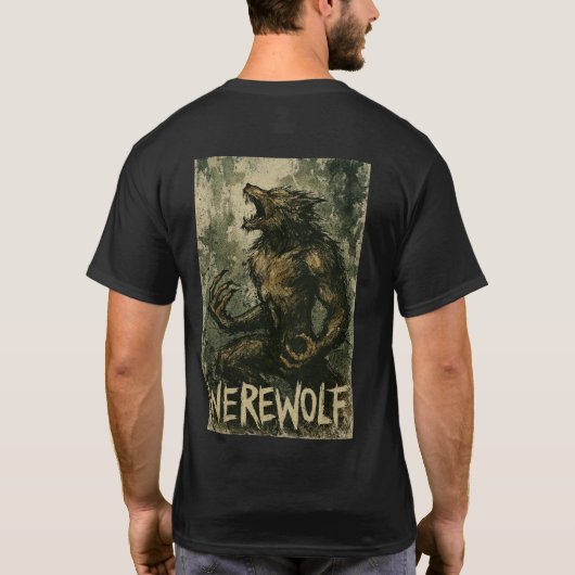 私の人間コスチューム｜人狼Tシャツ Tシャツ (裏面)