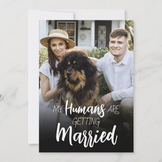 私の人間達が結婚する結婚式招待状 セーブザデート (正面)