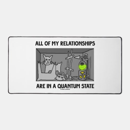 私の人間関係は全て量子州 デスクマット (正面)