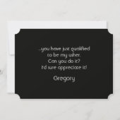 私の介添え人になってくれますか?あなたの為の質問 招待状 (裏面)