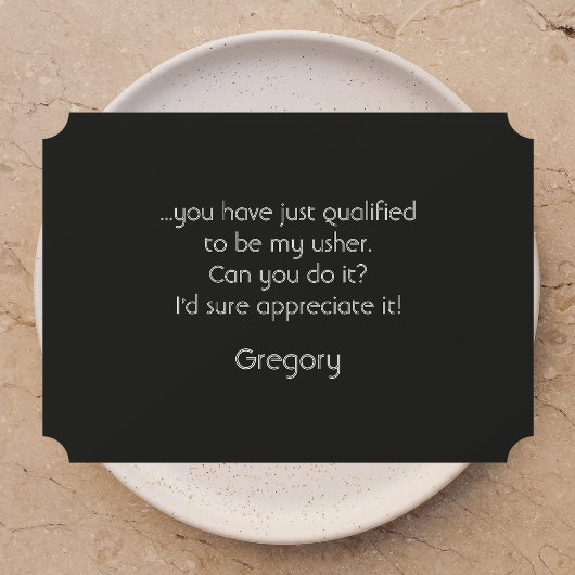 私の介添え人になってくれますか?あなたの為の質問 招待状