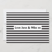 私の介添え人になってくれますか？ヒゲのブラックストライプ 招待状 (裏面)