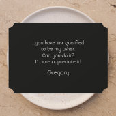 私の介添人になってくれますか？あなたの為の質問 招待状