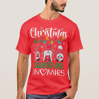 私の介護者Gnomies Stethosと女性のクリスマス Tシャツ