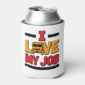 私の仕事が大好きなスクールバスドライバー 缶クーラー (缶正面)