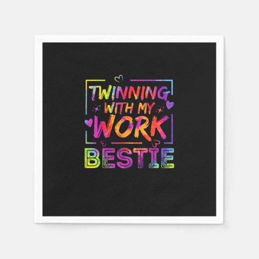 私の仕事と絡み合うスピリットウィークフ最高のレイ スタンダードカクテルナプキン (正面)