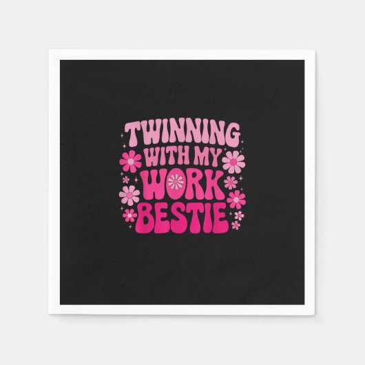 私の仕事と絡み合うFestive Friends Spirit Week D スタンダードカクテルナプキン (正面)