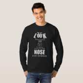 私の仕事にあなたの鼻 グラフィックTシャツ Tシャツ (正面フル)