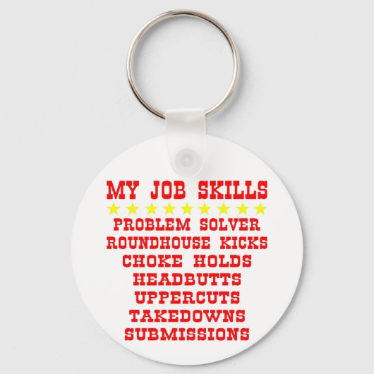 私の仕事のスキル蹴ズ；，チョーク，提出 キーホルダー (正面)