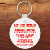 私の仕事のスキル蹴ズ；，チョーク，提出 キーホルダー (正面)