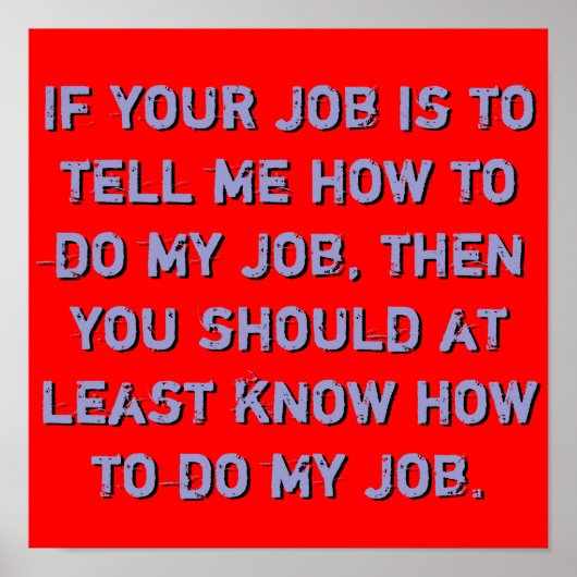 私の仕事のポスターを知る ポスター (正面)