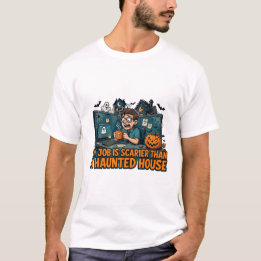 私の仕事はお化け屋敷より怖いTシャツ Tシャツ