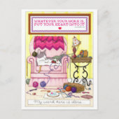 私の仕事はがきが完成し感動的た ポストカード (正面)