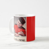 私の仕事はピクニックだ コーヒーマグカップ (正面左)