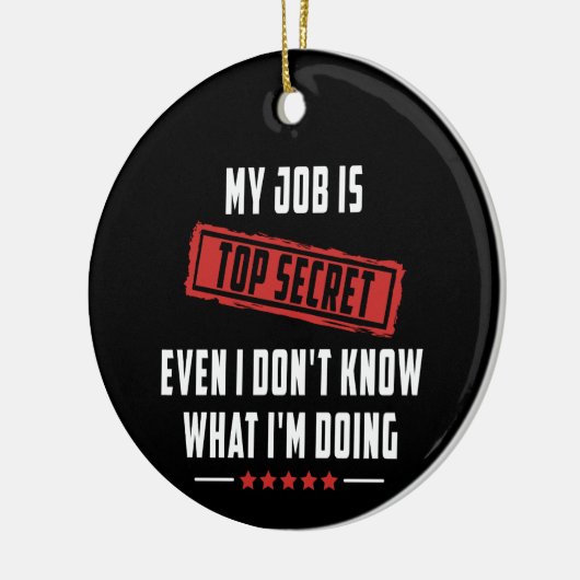 私の仕事は極秘だ セラミックオーナメント (左)