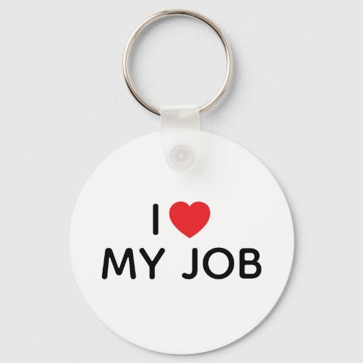 私の仕事は白黒はっきりしたハートだ キーホルダー (正面)