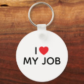 私の仕事は白黒はっきりしたハートだ キーホルダー (正面)