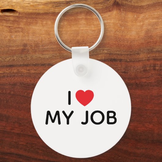 私の仕事は白黒はっきりしたハートだ キーホルダー (正面)