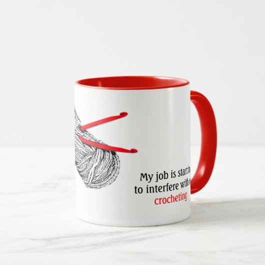 私の仕事は私の不正行為を妨げ始めている マグカップ (正面右)